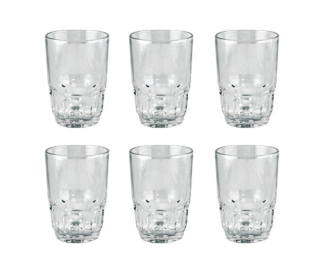 Glass Tumbler Set 6Pcs 236Ml 8Oz Premium Quality Glassware Known For Durability & Elegance Lead Free Glass 21.5X14.2X10.5Cm Clear 21.5x14.2x10.5cm