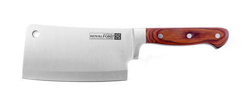 6-Inch Stainless Steel Cleaver Knife with Wooden Handle – Razor Sharp Multipurpose Kitchen Meat Cleaver for Chopping, Cutting & Dicing