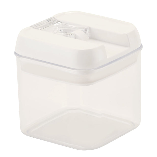 Airtight Plastic Food Container With Lid Clear/White 1Liters