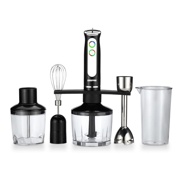 5-In-1 Handheld Blender Set 600 W GHB6137 Black/Clear