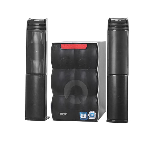 Geepas 4.1 Channel Multimedia Speaker System – 30,000 Watts PMPO Immersive Sound & Booming Bass | Bluetooth, USB, 3.5mm AUX | Compatible with TV, PC, PS4, Xbox, Smartphone & Tablets