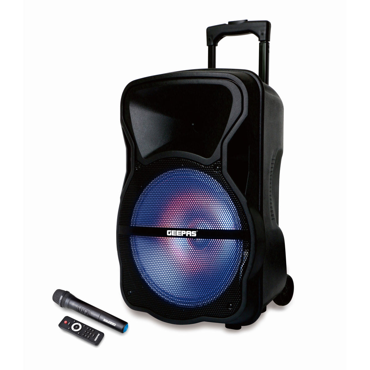 Portable & Rechargeable Professional Speaker With Blue tooth & TWS Function, Remote Control,, USB/Bluetooth/SD Card Slots/FM Radio, 35000W PMPO, GMS8568, Black GMS8568 Black