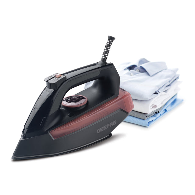 Ceramic Steam Iron – 2400W Powerful Iron with Non-Stick Ceramic Soleplate, Dry & Steam Functions, Temperature Control, Anti-Drip, Self-Clean & Anti-Calc System, Black