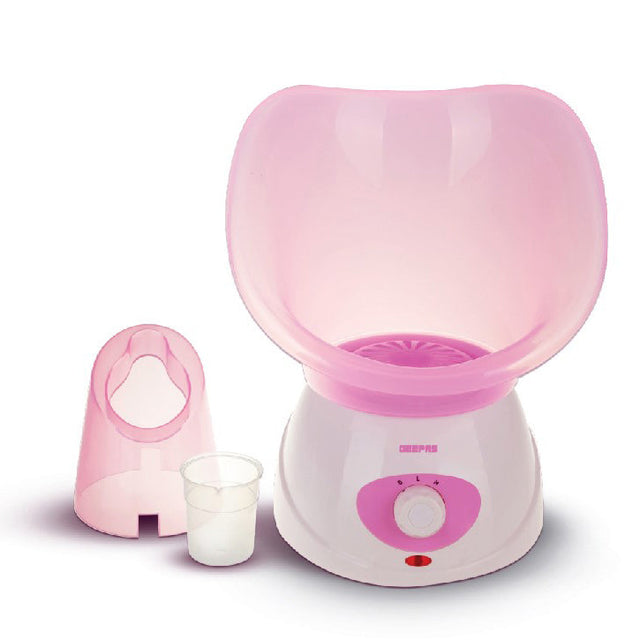 Facial Steamer, 40ml Capacity, 2 Speed, GFS8701, Includes 1pc Face Mask, Nose Mask, Measuring Cup, Steamer for Face, Nose, Cold, Etc Pink/White