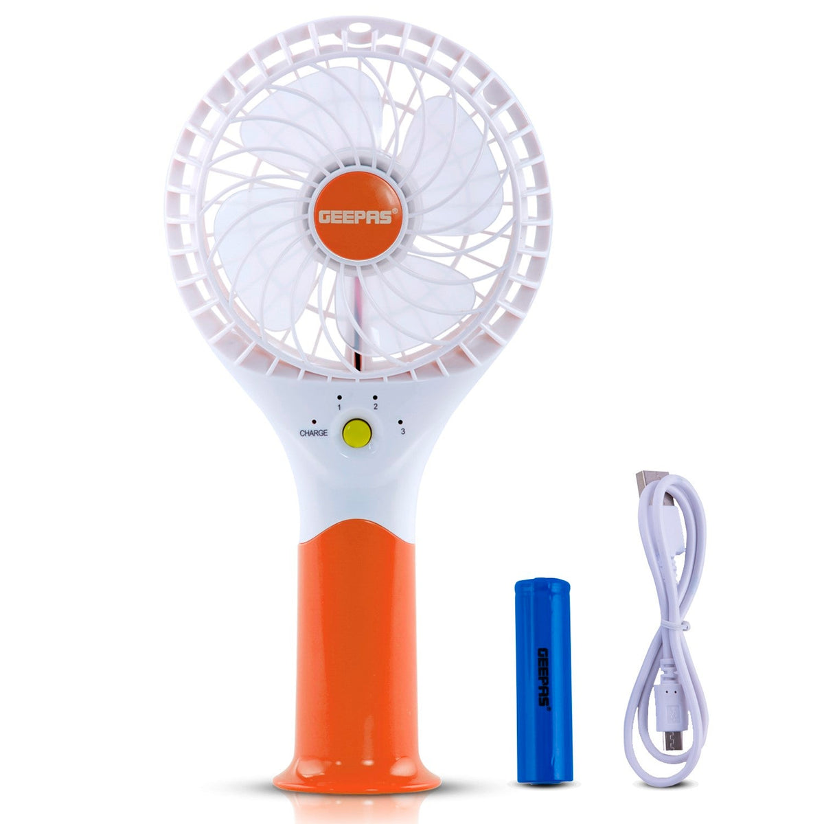 Rechargeable Mini Fan with 3 Speed Options, GF9617, Multicolor