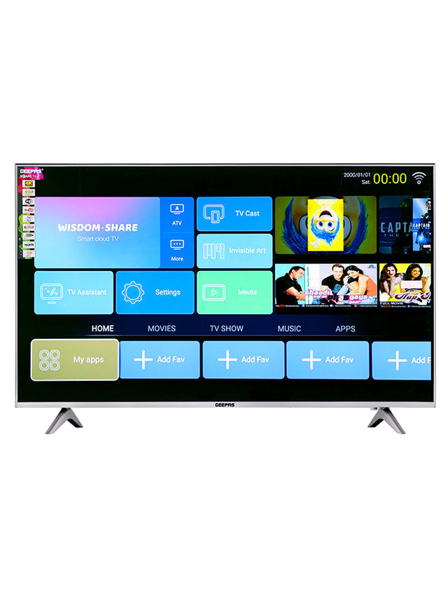 تلفاز ذكي 65 بوصة، 4K UHD، بدون إطار، مع جهاز تحكم عن بعد، منافذ HDMI وUSB، مقبس سماعة رأس، مدخل صوت للكمبيوتر | واي فاي، أندرويد 9.0 مع تقنية E-Share | يوتيوب، نتفليكس، أمازون برايم، موديل GLED6538SEUHD، لون أسود