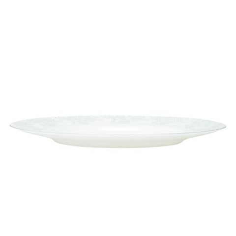 Royalford Velvett Collection 200mm Area Grey Quarter Plate- RF11747 Premium-Quality Opalware, Light-Weight and Food-Grade Plate with Elegant Floral Design White