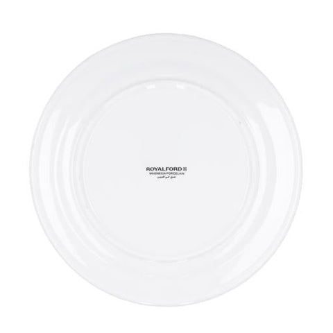 6 Inch Porcelain Flat Plate | White Durable Dinnerware Plate for Everyday Dining & Serving