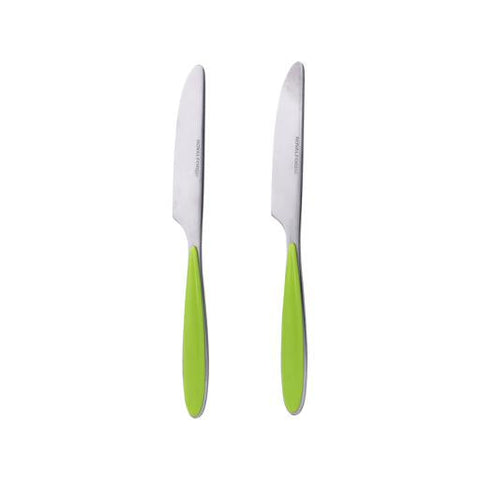 RF1916-DK 2Pcs Table Knife Set | 1.88mm Stainless Steel Steak Knife with Serrated Edge & Ergonomic Handle | Sharp Kitchen Knife for Meat, Fruits & Daily Dining | Home & Restaurant Use