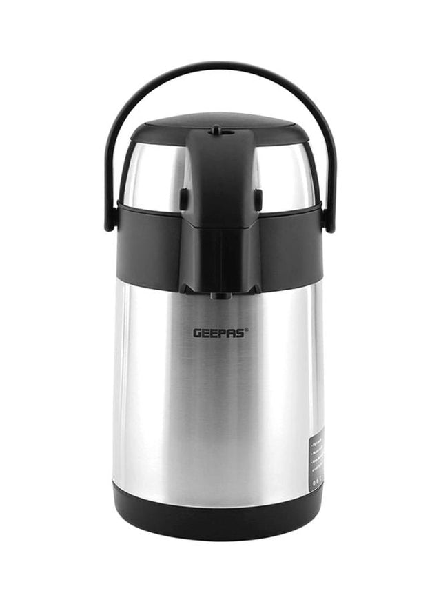 Geepas GVF5262 Vacuum Flask | Coffee Heat Insulated Thermos | 2.5L |for Keeping Hot/Cold 24 Hours Heat/Cold Retention, Double-Walled Vacuum for Coffee, Hot Water, Tea, Beverage | Ideal for Social Occasion, Commercial & Outings