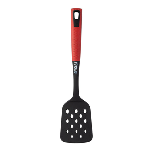 Delcasa DC1675 Nylon Slotted Turner - Fish Slice/Serving Spatula - Kitchen Cooking Cutlery/Crockery Buffet Spoon - Flipper Spatula for Lifting Flipping Sauting Serving Fried Eggs Fish Pancakes Burgers