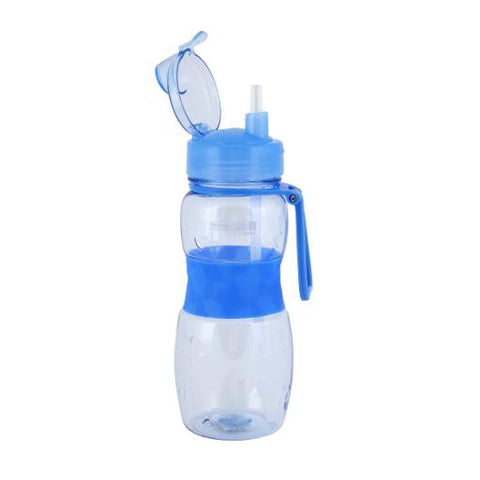 600ml Water Bottle with Hanging Clip – Reusable Wide Mouth Printed Sports Bottle with Leak-Proof Spout Lid for Travel, Camping & Outdoor Activities