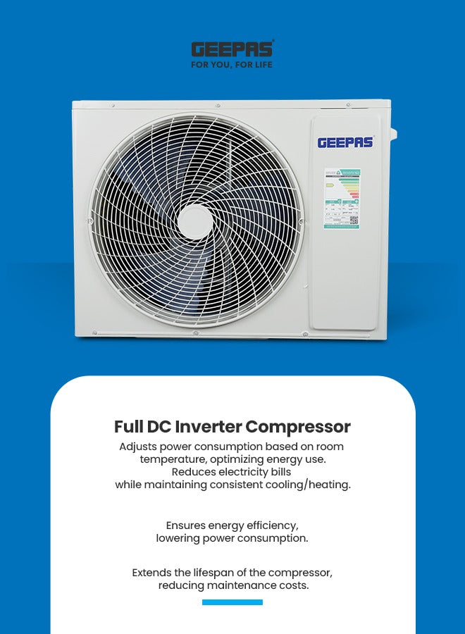 2 Ton Inverter Split Air Conditioner with Installation Piping Kit, Hot and Cold Functionality, and Gold Fin Condenser GACS247KRCHA White