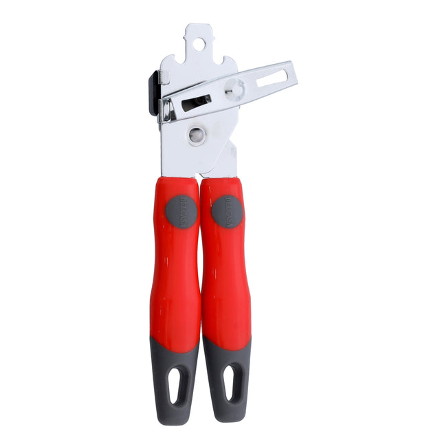 Delcasa Multi Opener, Steel With PP Handle, DC1920 Can/Tin/Jar/Bottle Opener Handheld Opener Smooth Edges Safe Cut Rust Proof Dishwasher Safe