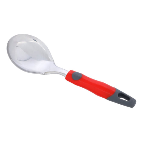 Delcasa Stainless Steel Rice Spoon, DC1933 | PP Handle | Dishwasher Safe | Elegant Design | Dinner Cutlery/Crockery Utensil | Ideal For Rice, Soup, Desserts & More