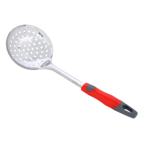 Delcasa Stainless Steel Skimmer With Pp Handle, Dc1936 | Built-In Hang Hole & Comfortable Grip Handle | Durable Food Grade Strainer Spoon For Draining & Frying | Dishwasher Safe