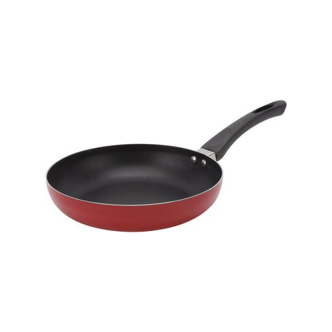 3-Piece Nonstick Cookware Set Aluminum | Saucepan with Lid & Frypan | Durable Non-Stick Coating, Heat-Resistant Bakelite Handles | Gas, Ceramic, Halogen & Hot Plate Compatible | Red