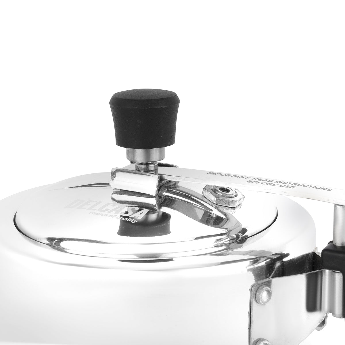 3 L Aluminum Pressure Cooker- Equipped with Whistling and Safety Valve and Inner Lid, Durable Construction with Firm and Comfortable Bakelite Handles