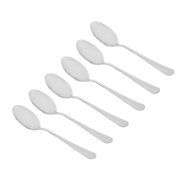 Delcasa 6 Pcs Dinner Spoon Set- DC3456/ Stainless Steel, Lightweight, Safe to Use, Rust Resistant/ Perfect for Rice Dishes, Curries, Soups, Desserts, etc./ Silver