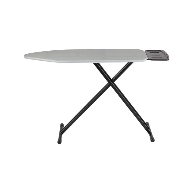 Delcasa Mesh Top Ironing Board- DC3521/ 122x38 cm, Heat Resistant Thick Cotton Cover, Safety Lock Mechanism, Carbon Steel Frame/ Non-Slip Legs, Big Iron Rest/ Black and Grey