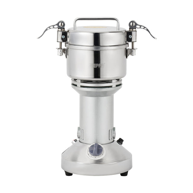 Geepas 1400W Electric Coffee & Spice Grinder - Stainless Steel Bowl & Blade, 200g Capacity, Heavy Duty Multi-Purpose Mill for Seeds, Nuts & Grains - Silver GCG41025 Silver