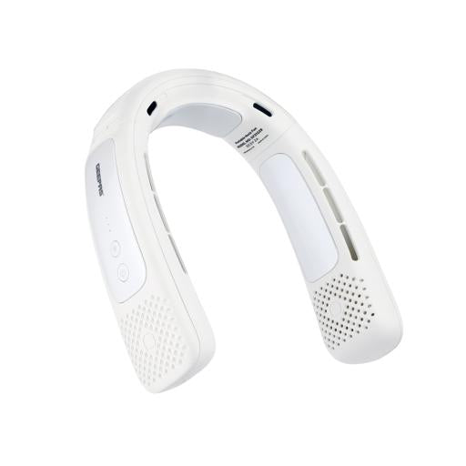 Cool Collar Neck Fan – Rechargeable Personal Cooling Fan, 3 Speed Levels, Up to 12 Hours Runtime, Type-C Charging, Lightweight & Hands-Free, Whi