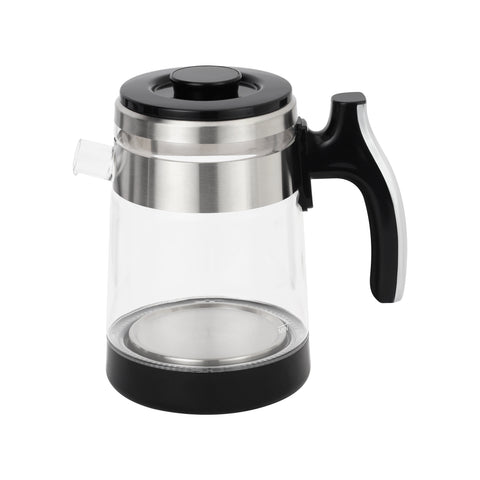 Digital Tea Maker with Smart Touch Control Panel 1500 W | Overheating Protection, 1.8 L Kettle + 0.9L Glass Teapot | Durable Glass Shell, Multi-Temperature Settings, Stainless Steel Heater | GTM38079 Clear & Black