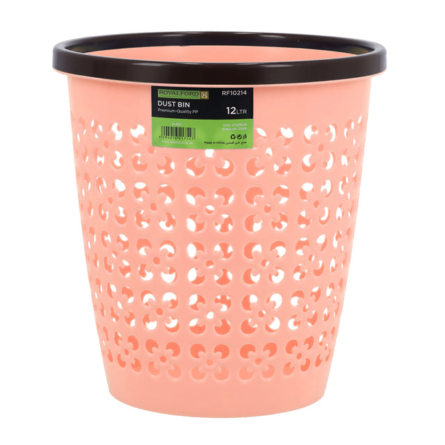 Rounded Dustbin Blue/Black 29x17cm