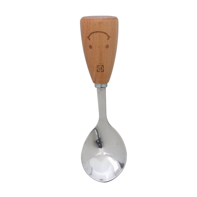 Table Spoon, Stainless Steel with Wooden Handle | RF10664 | Food Grade Spoon for Dessert, Dinner, Mixing, Cooking | Table Spoon for Home & Restaurant