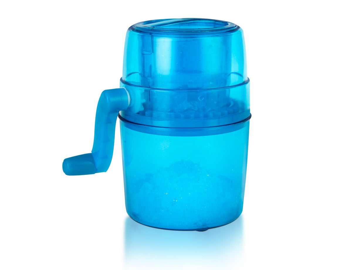 Manual Ice Crusher Rotary Ice Crusher Machine Premium Quality Ice Crusher For Smoothies Blue 14.3x14.3x15.5cm
