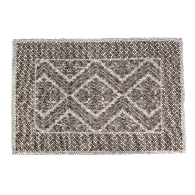 RoyalFord Polyester Door Mat, 80 cm Length x 50 cm Width, Grey