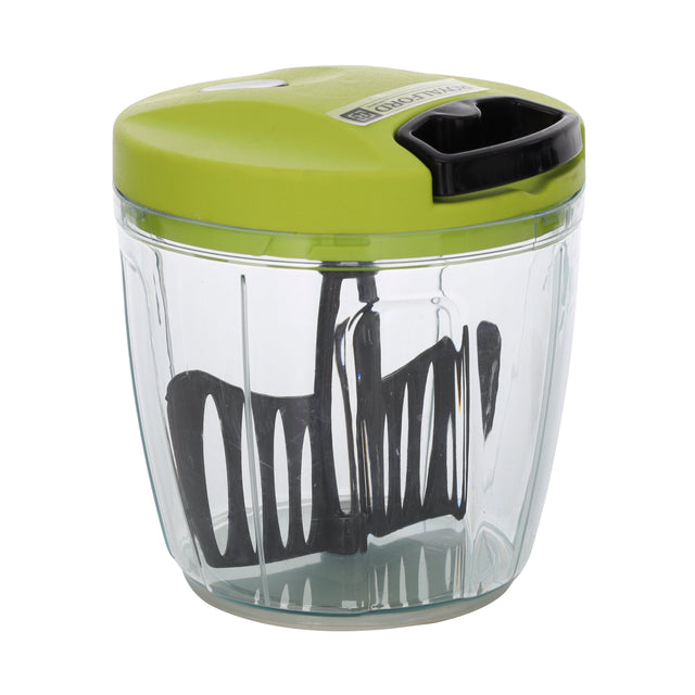 2-In-1 Pull Manual Handheld Chopper Pet Container 1000ml Green