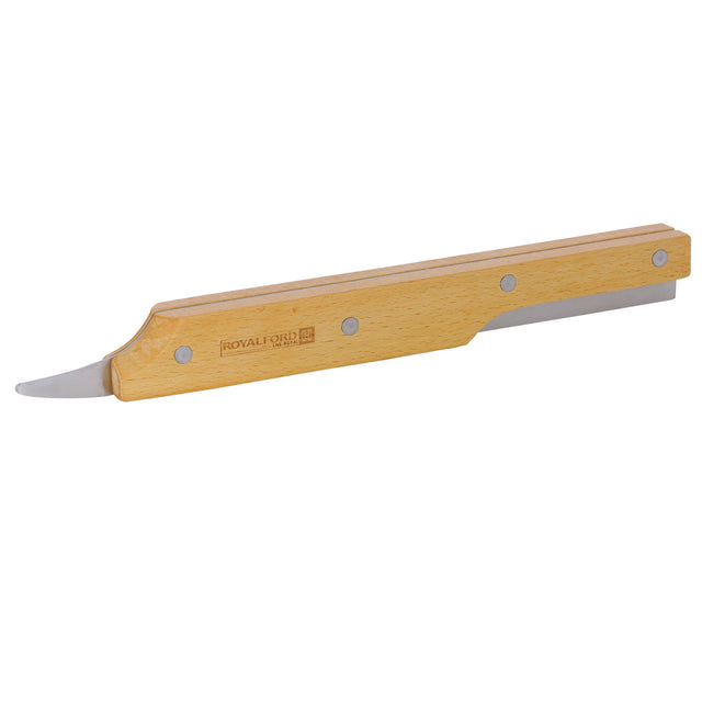 Coconut Cutter with Wooden Handle, Coconut Driller, RF11118 | Coconut Opener Knife, Coconut Water Opener | Helps Remove Coconut Flesh from Shell | Coconut Splitter /Peeler /Scraper