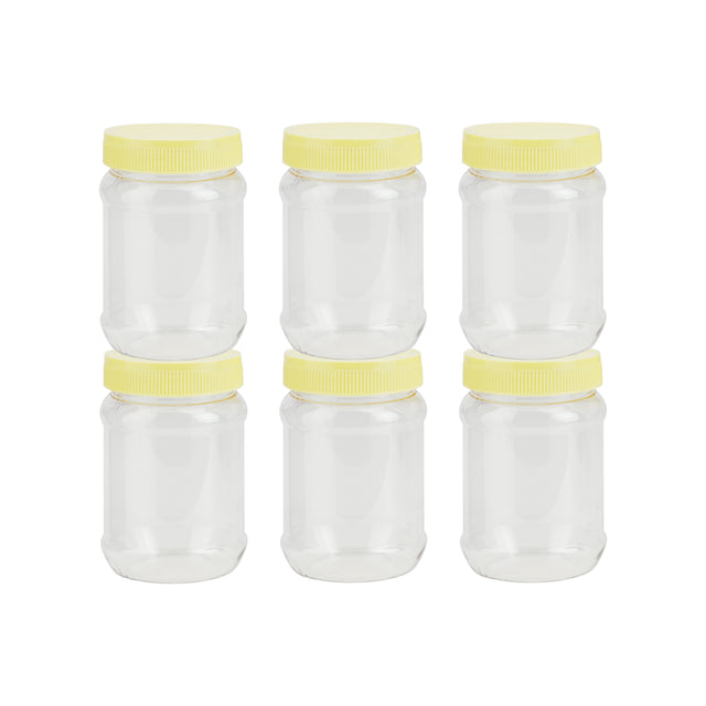 6Pc Round Pet Jar Combo Set-500ml 1X30
