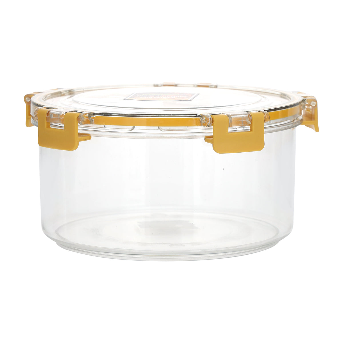 Royalford 1250 ML Round Airtight Container With A Lid-RF11255 Plastic Container With A Silicone Sealing Ring Fitted Lid Transparent TRANSPARENT