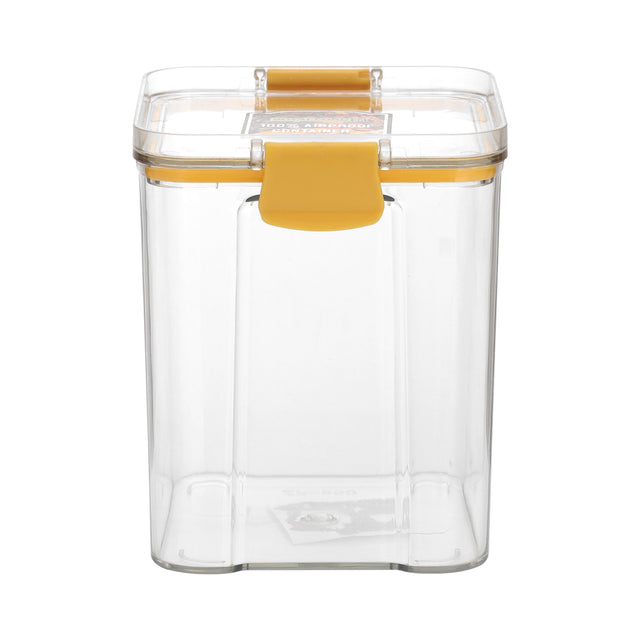 Royalford 700 ML Square Airtight Container With A Lid-RF11258 Plastic Container With A Silicone Sealing Ring Fitted Lid Transparent TRANSPARENT