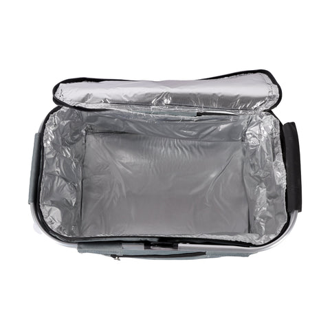 Royalford 24L Insulated Picnic And Grocery Basket- RF11376| Closed Multi-Purpose Utility Basket With Aluminum Handle| Break-Resistant, Light-Weight, Durable, Portable And Stylish Construction| Large Space Perfect For Storing Things| Grey