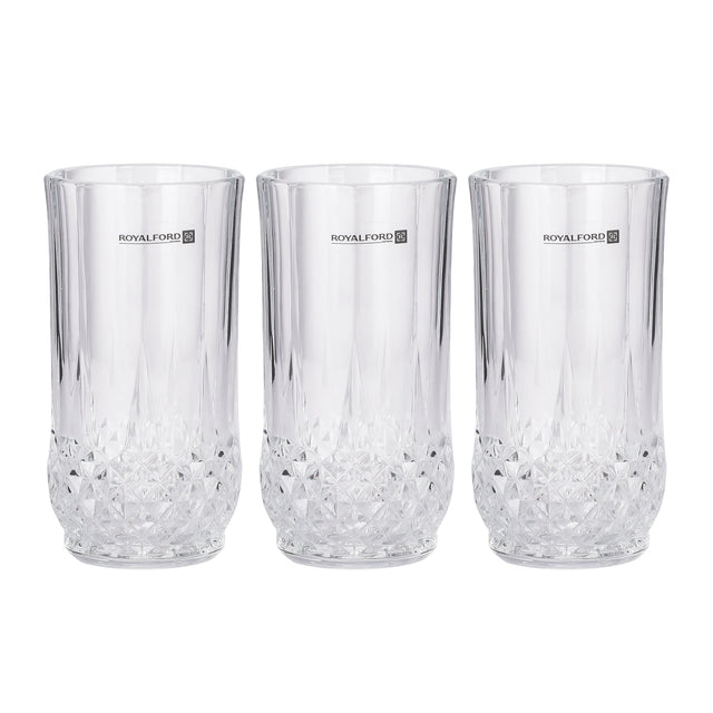 Royalford 225 ML (7.6 OZ) Transparent Glass Tumbler Set- RF11657 Multi-Purpose, Perfect for Hot and Cold Beverages like Tea, Coffee, Water, Juices Lead-Free Soda Lime Glass Clear