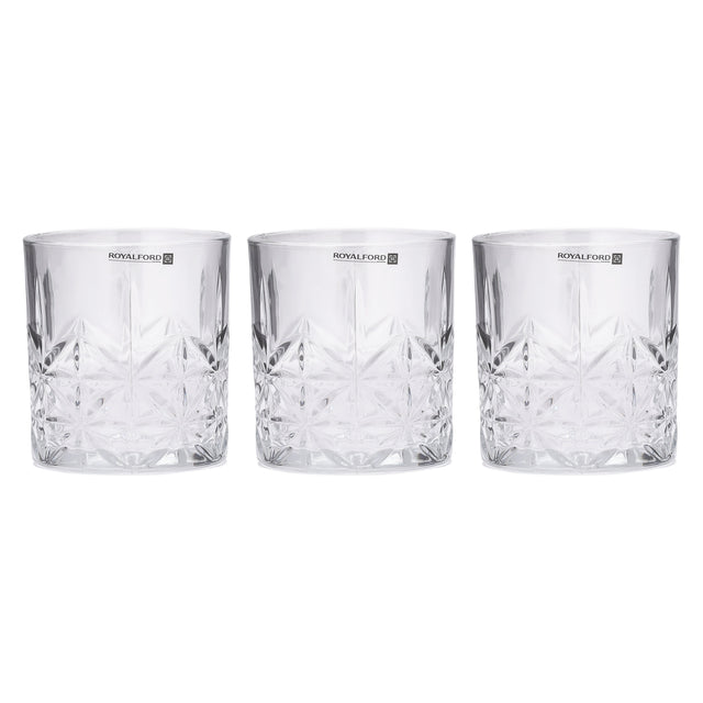 320ml Glass Tumbler Set of 3 | Lead-Free Soda Lime Glass | Clear Drinking Glasses
