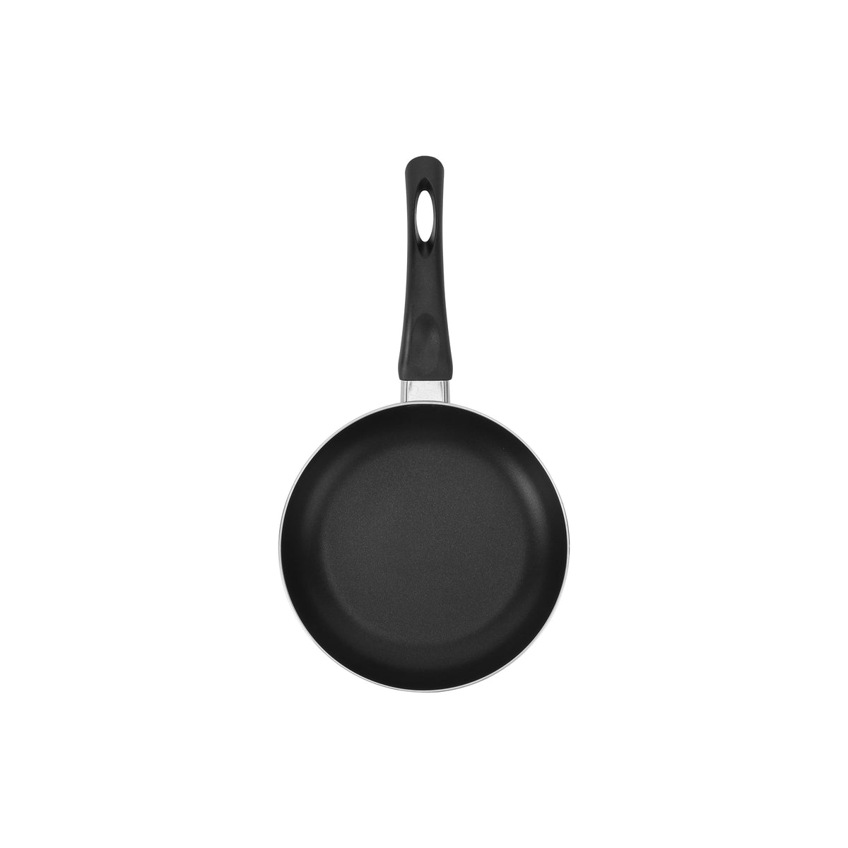 Aluminum Fry Pan Strong Aluminum Body With Non-Stick Coating Black and Red