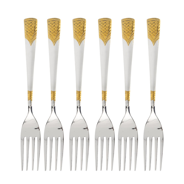 6-Piece Stainless Steel Table Fork