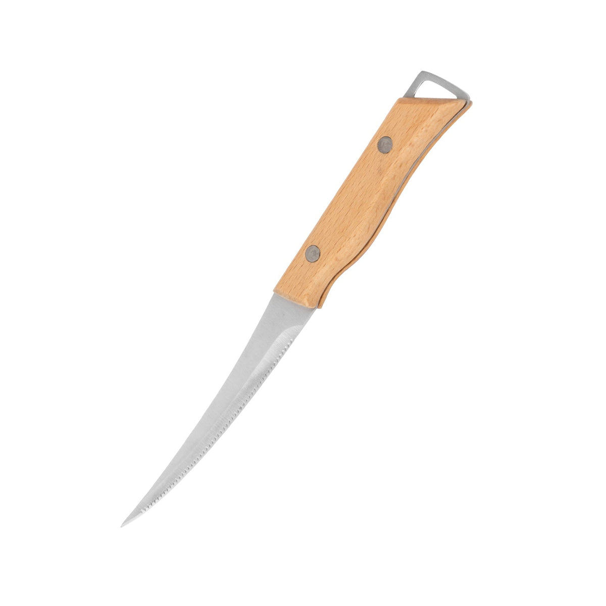 Royalford 5" Fruit Knife- RF12096| With Extra-Sharp Stainless Steel Blades and Wooden Handle Beige