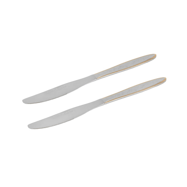 Royalford 2-piece Stainless Steel Table Knife- RF12553/ 23 cm, Stylish and Light-Weight Silver