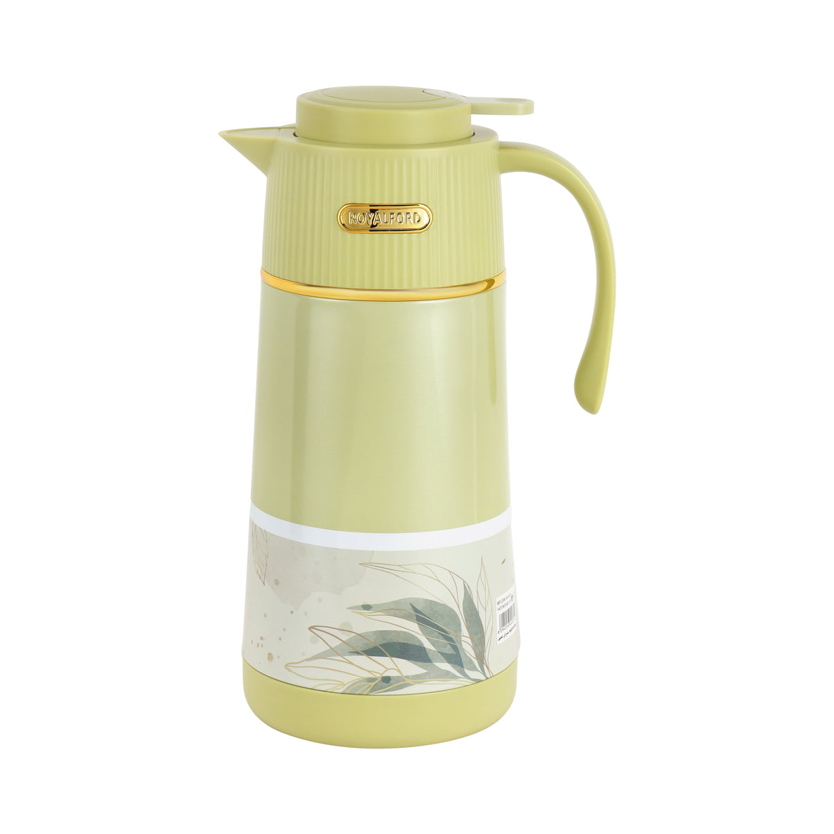 Royalford 1900 ml (64 oz) Eden Vacuum Flask- RF12586/ with Pink Glass Inner and PP Outer Body/ Keeps Your Drinks Hot or Cold, Asbestos-Free and Hygienic/ Leak-Proof and Portable Design/ Suitable for Indoor and Outdoor Use/ Green Pink