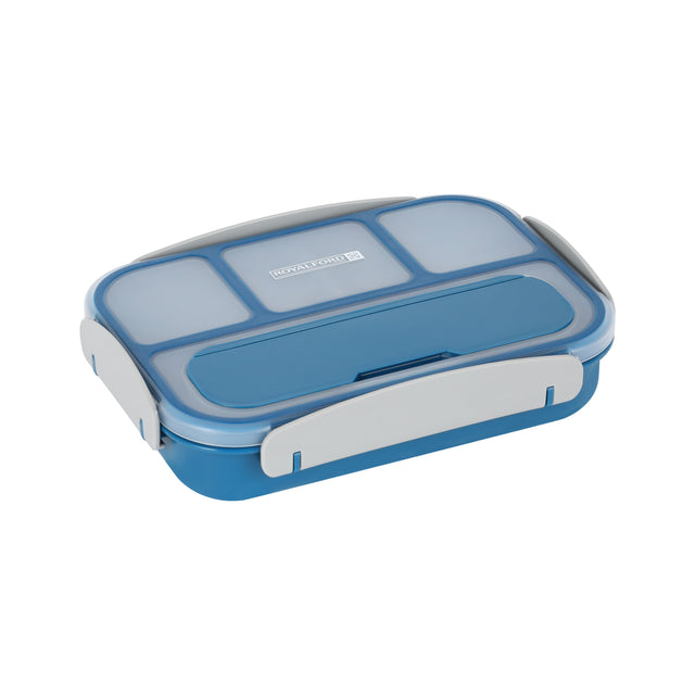 Royalford 1000ml Plastic Rectangular Compartment Lunch Box – RF12595, Plastic body and lid. . Food-grade, leak-proof spacer, 4 side locks, and spill-proof design. Assorted / Multicolor 300grams
