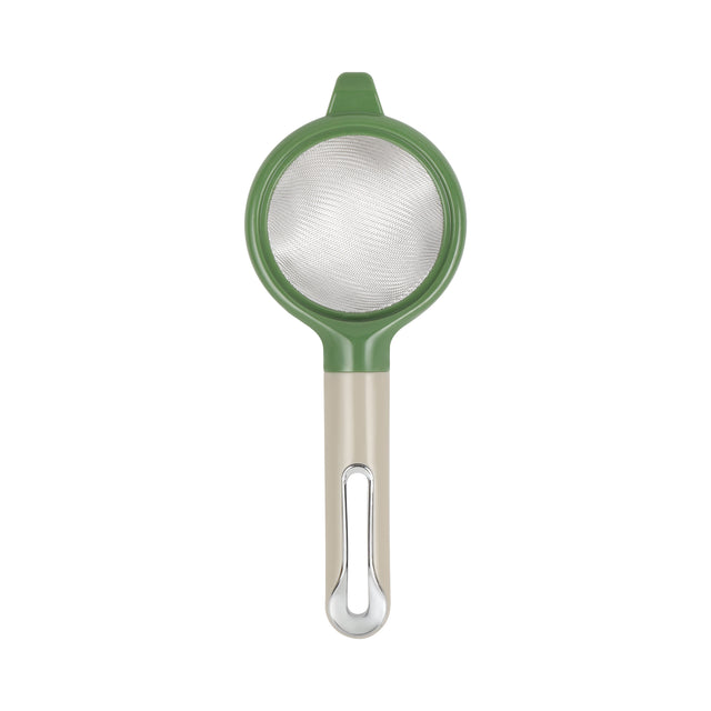 Royalford Kitchen Strainer with ABS Handle- RF12644/ Stainless Steel Extra Fine Mesh, Multi-Purpose/ Easy and Comfortable to Hold, Durable and Safe to Use/ Perfect for Tea, Coffee, Juice/ Liquid Strainers for Kitchen Use/ Green