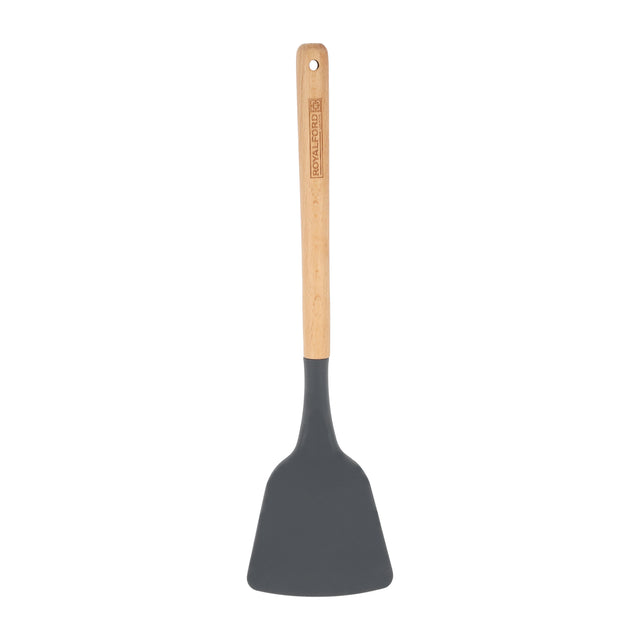 Non-Stick Silicone Heat-Resistant Spatula Turner RF12748 Serving Eggs Omelette Pancakes Fish Burgers Kitchen Utensils Dishwasher Safe Turner 32cm x 8.5cm Multicolor