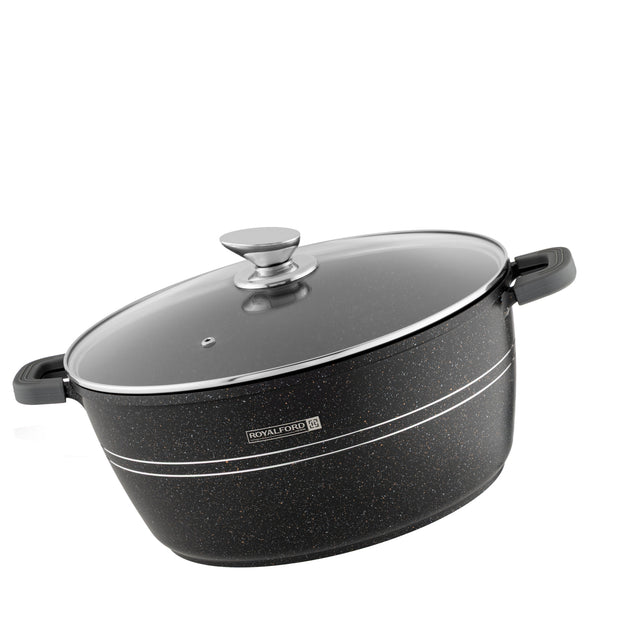 40cm Die Cast Casserole with Lid | Induction Compatible | Non-Stick Cooking Pot | Premium Cookware