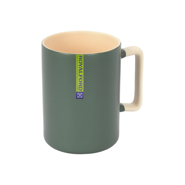 Royalford 400 ml (13.5 oz) New Bone Mug- RF13218/ Perfect for Hot Beverages, Tea, Coffee, etc./ Food-Grade, Non-Toxic and Safe to Use/ Stylish, Durable and Long-Lasting Design, Suitable for Gifting/ Green