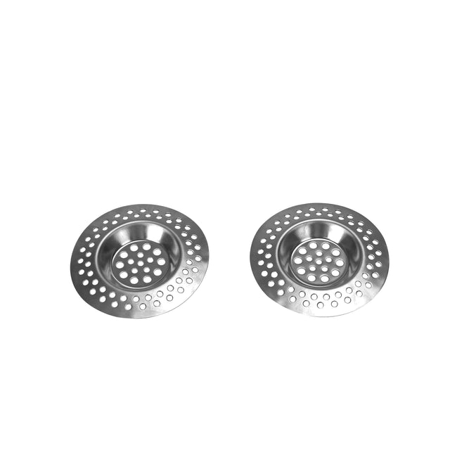 Stainless Steel Sink Strainer 2Pcs 7Cm Silver